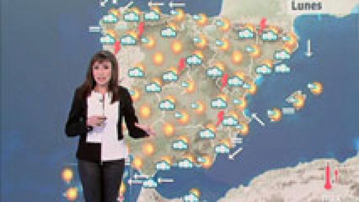 Temperaturas en ascenso, sobre todo en las islas Canarias, y tormentas en los sistemas montañosos