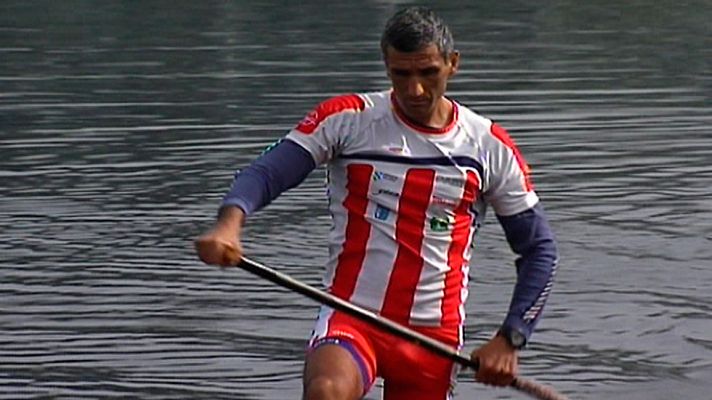 Telediario 1 - Oscar Graña, policía y campeón del mundo de piragüismo en la modalidad de maratón