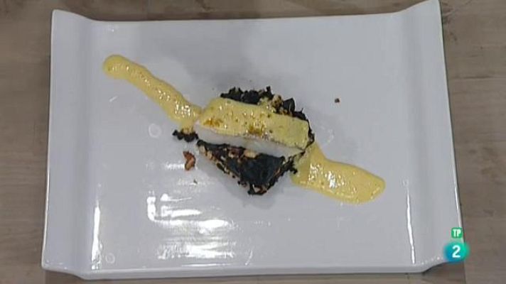 RTVE Cocina - Bacalao al vapor con mahonesa de naranja y algas salteadas