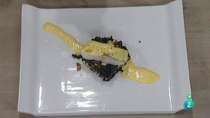 RTVE Cocina - Bacalao al vapor con mahonesa de naranja y algas salteadas