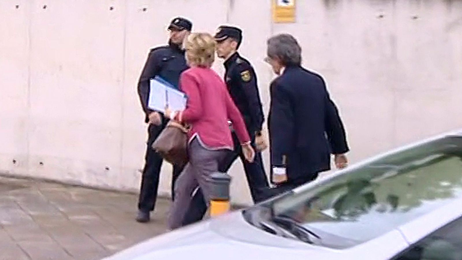 Esperanza Aguirre llega a la Audiencia Nacional para testificar en juicio del caso Gürtel