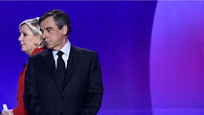 Telediario 1 - El atentado de los Campos Elíseos sorprendió a los candidatos en un estudio de televisión