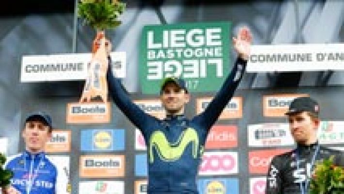 Valverde se adjudica su cuarta Lieja y se la dedica a Scarponi