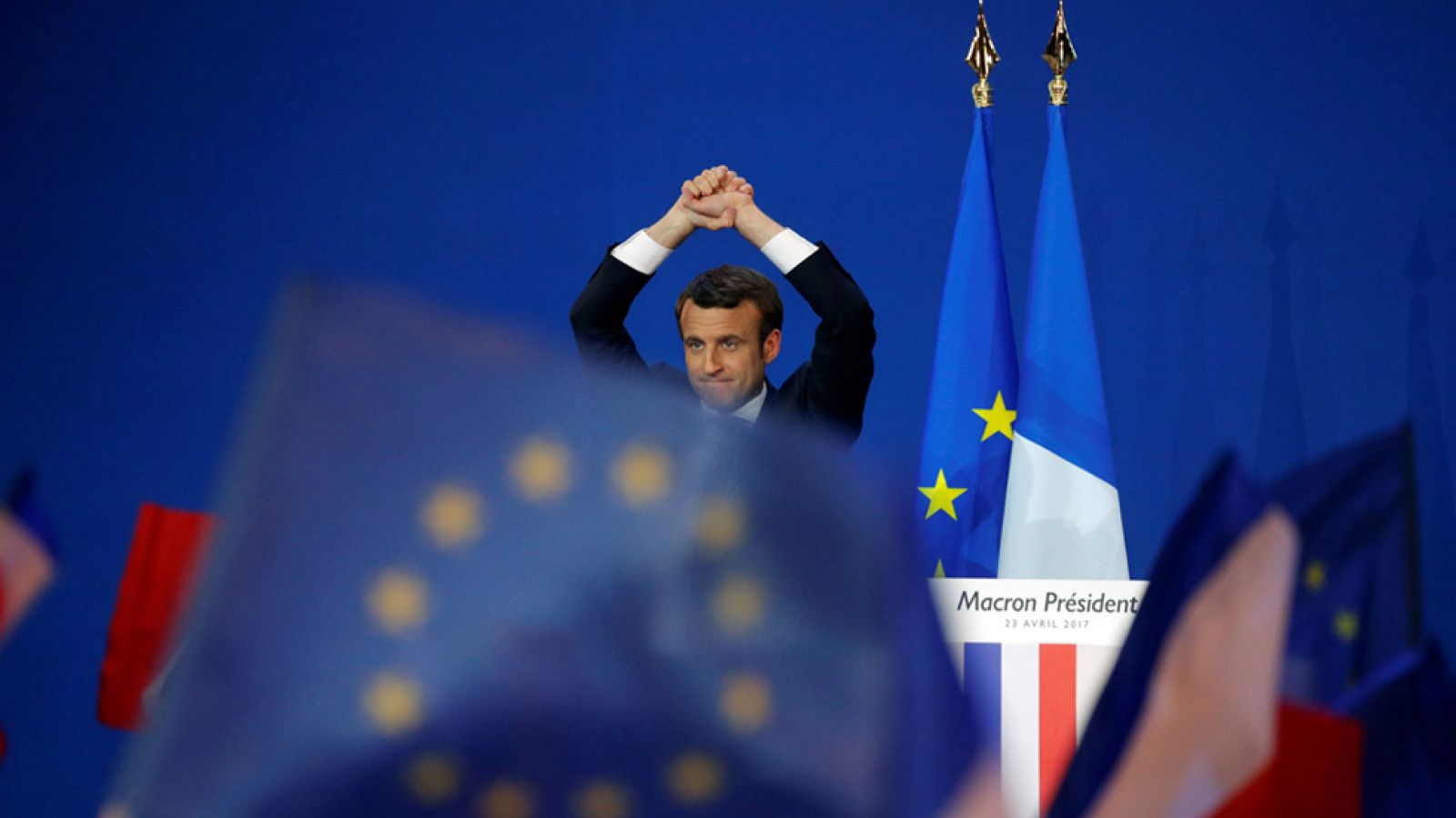 Macron: "El pueblo francés ha decidido ponerme en primer lugar en la primera vuelta de las elecciones"