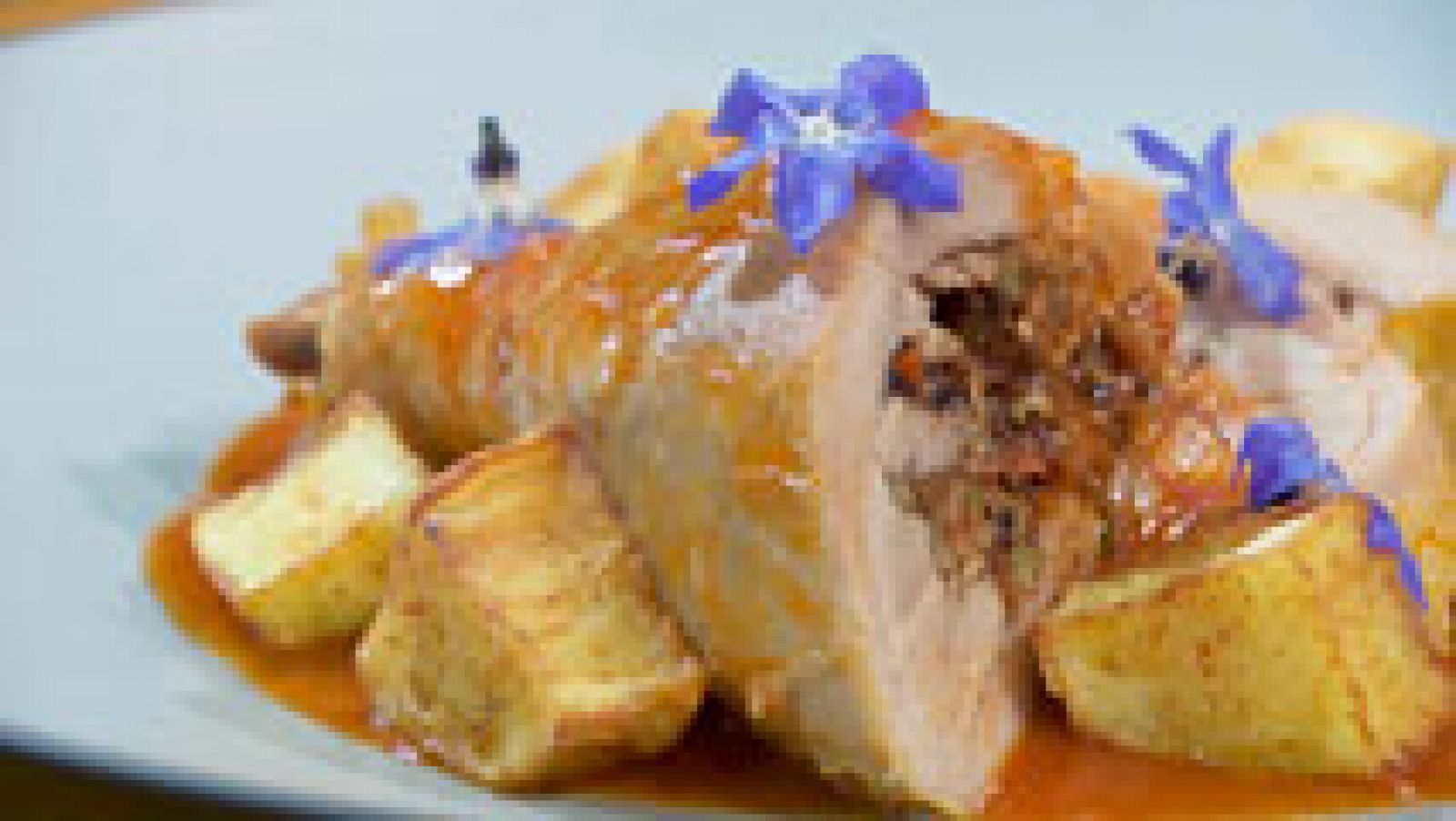 Torres en la cocina - Muslo de pavo relleno a la mediterránea