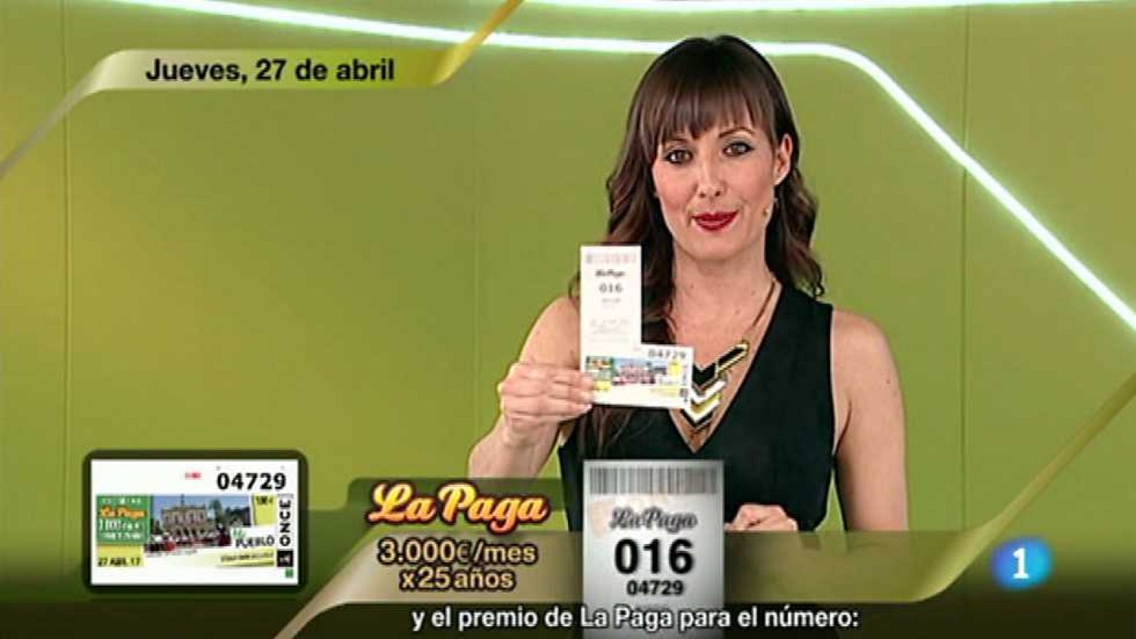 Sorteo ONCE - 27/04/17 - ver ahora