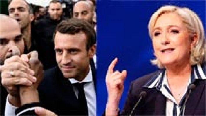 Las encuestas siguen dando como favorito a Macron frente a Marine Le Pen