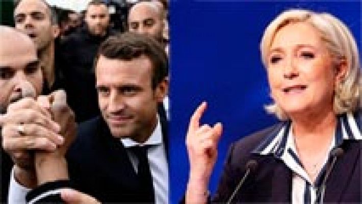  - Las encuestas siguen dando como favorito a Macron frente a Marine Le Pen