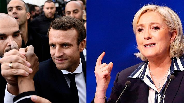  - Las encuestas siguen dando como favorito a Macron frente a Marine Le Pen