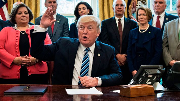 Telediario 1 - Trump cumple cien días al frente de Estados Unidos