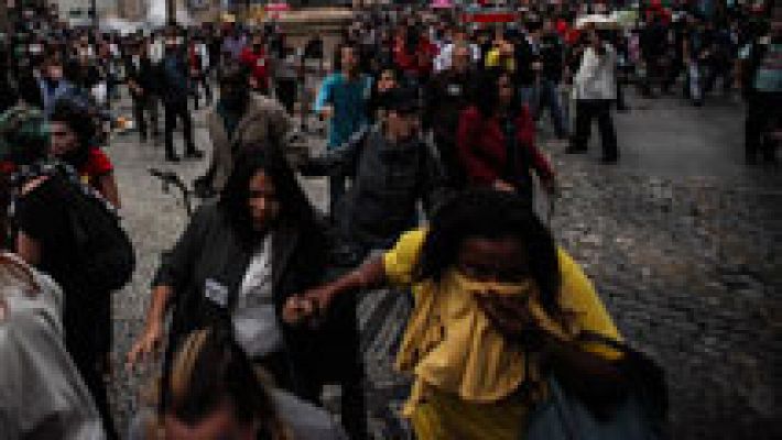 La huelga general en Brasil acabó con disturbios aislados 