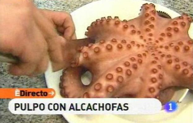 RTVE Cocina - Pulpo con alcachofas y cigalas