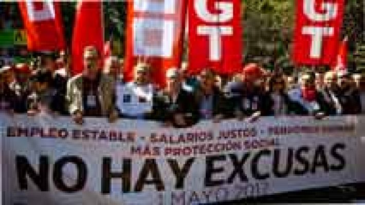 Los sindicatos reclaman en la calle empleo estable