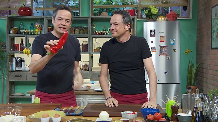 Torres en la cocina - Pimientos con queso y arroz con boquerones