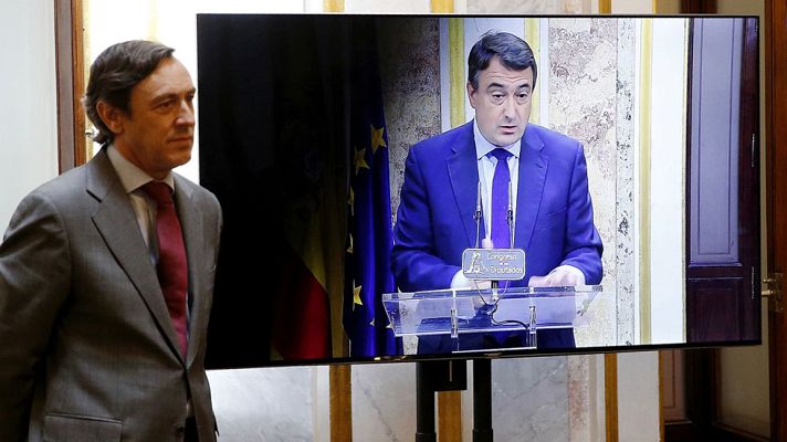 Telediario 1 - Los cinco diputados del PNV votarán sí a los Presupuestos