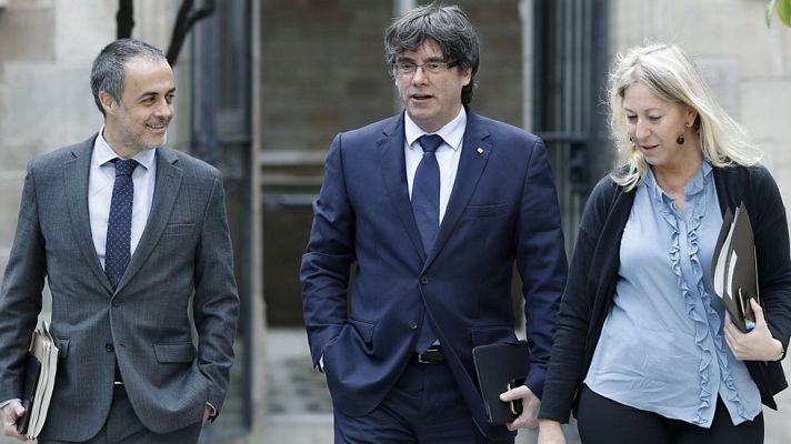 Telediario 1 - La Generalitat de Cataluña ultima los preparativos para el referéndum que pretende realizar en septiembre