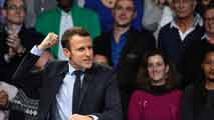 Los seguidores de Macron celebran su victoria en Paris