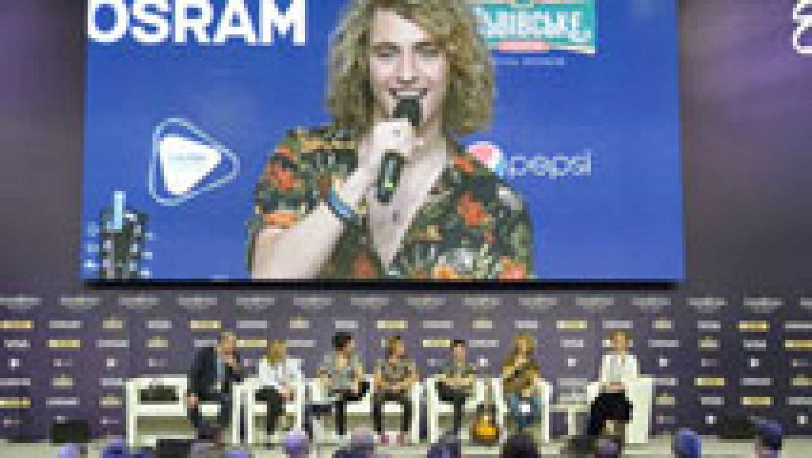 Rueda de prensa de Manel Navarro, que actuará en la segunda parte de la final