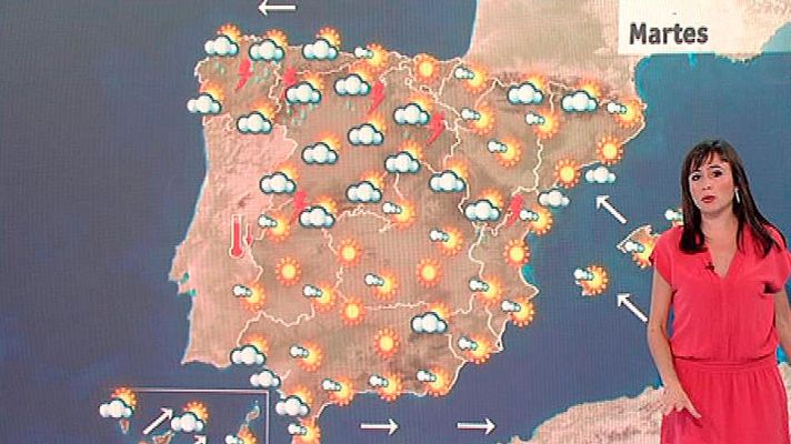 El tiempo - Temperaturas altas y lluvias en el noroeste