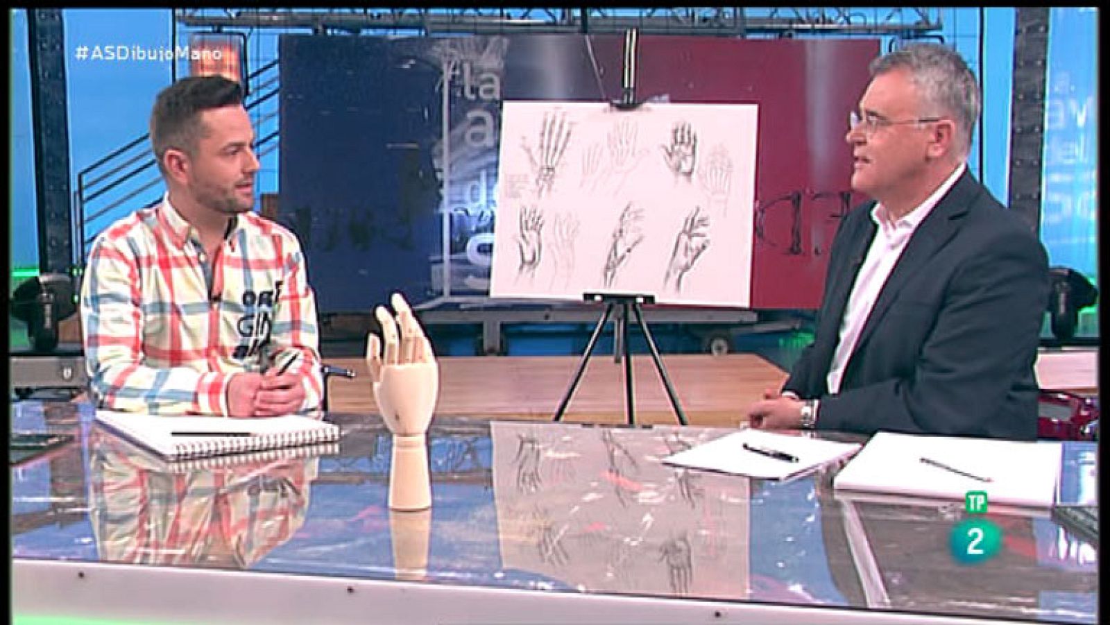 La Aventura del Saber. TVE. Taller de dibujo. Juan Carlos Herrero. Plasmar una mano