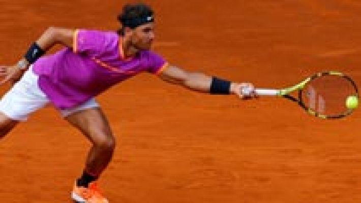 Nadal gana el primer set a Fognini con puntos como este