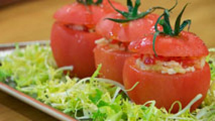 Tomates rellenos de marisco 