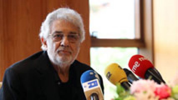 Telediario 1 - Plácido Domingo ha regresado hoy a su Madrid