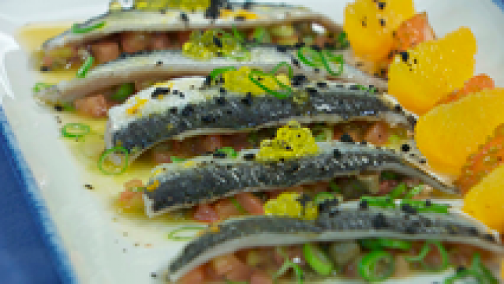 Ensalada de sardinas y naranja 
