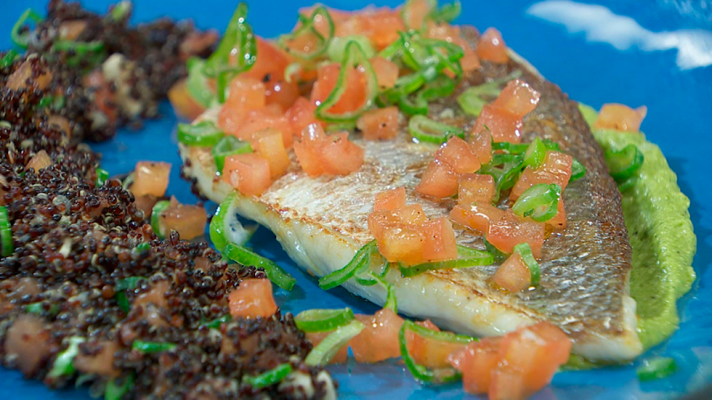 RTVE Cocina - Corvina con quinoa negra