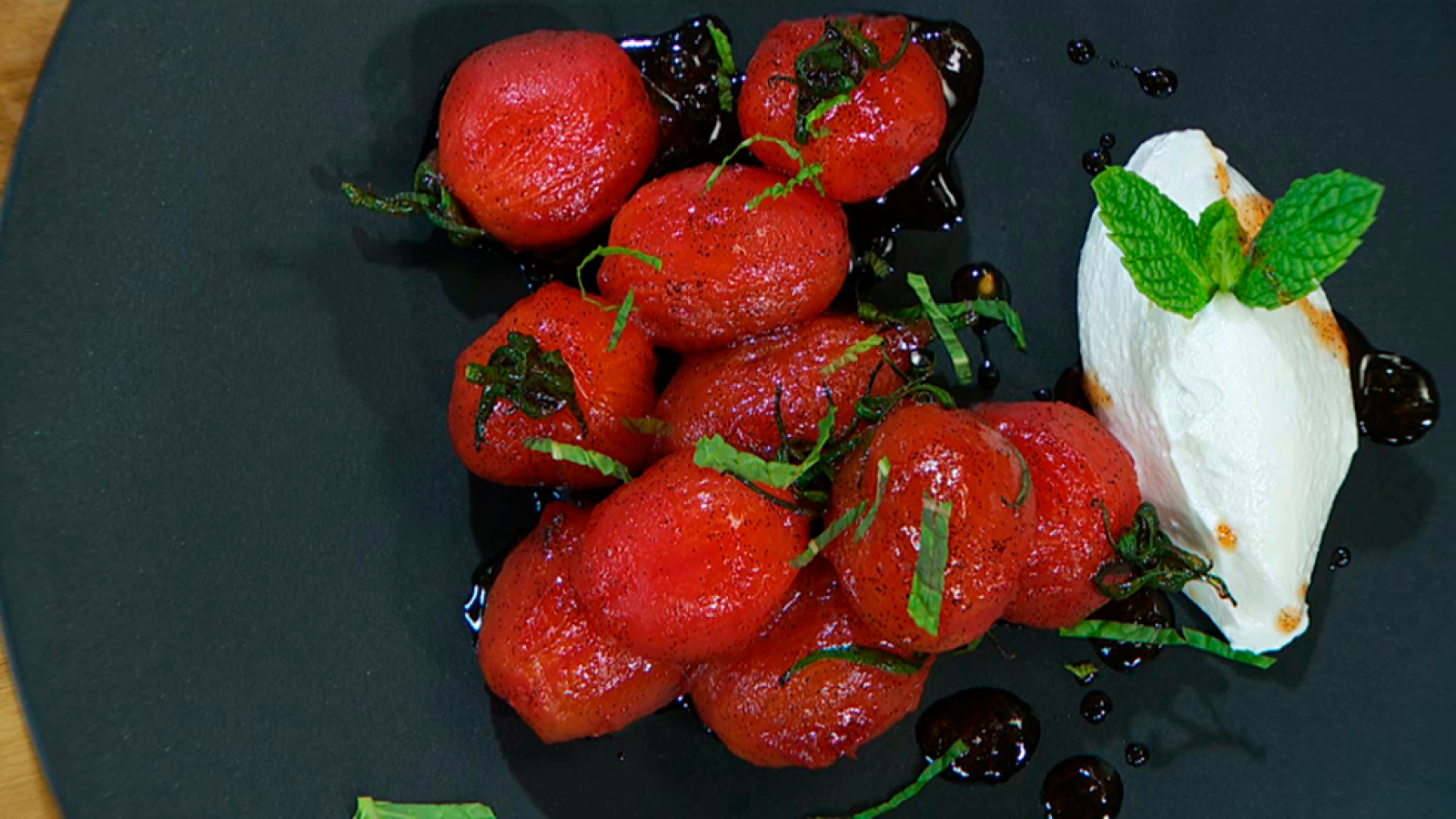 Torres en la cocina - Tomates a la vainilla