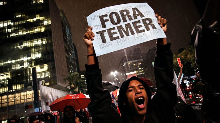 Telediario 1 - Miles de brasileños salen a la calle para exigir la renuncia de Michel Temer