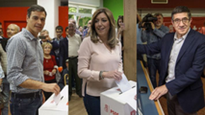 Los candidatos votan convencidos en que la recuperación del PSOE comenzará este lunes