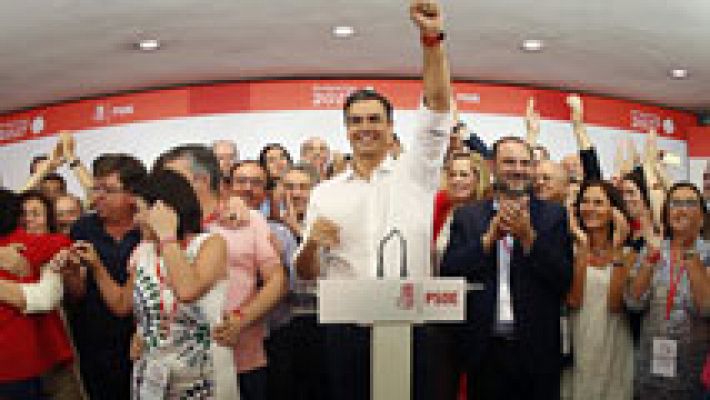 Telediario 1 - Pedro Sánchez vuelve a la secretaría general de los socialistas, ocho meses después de su dimisión