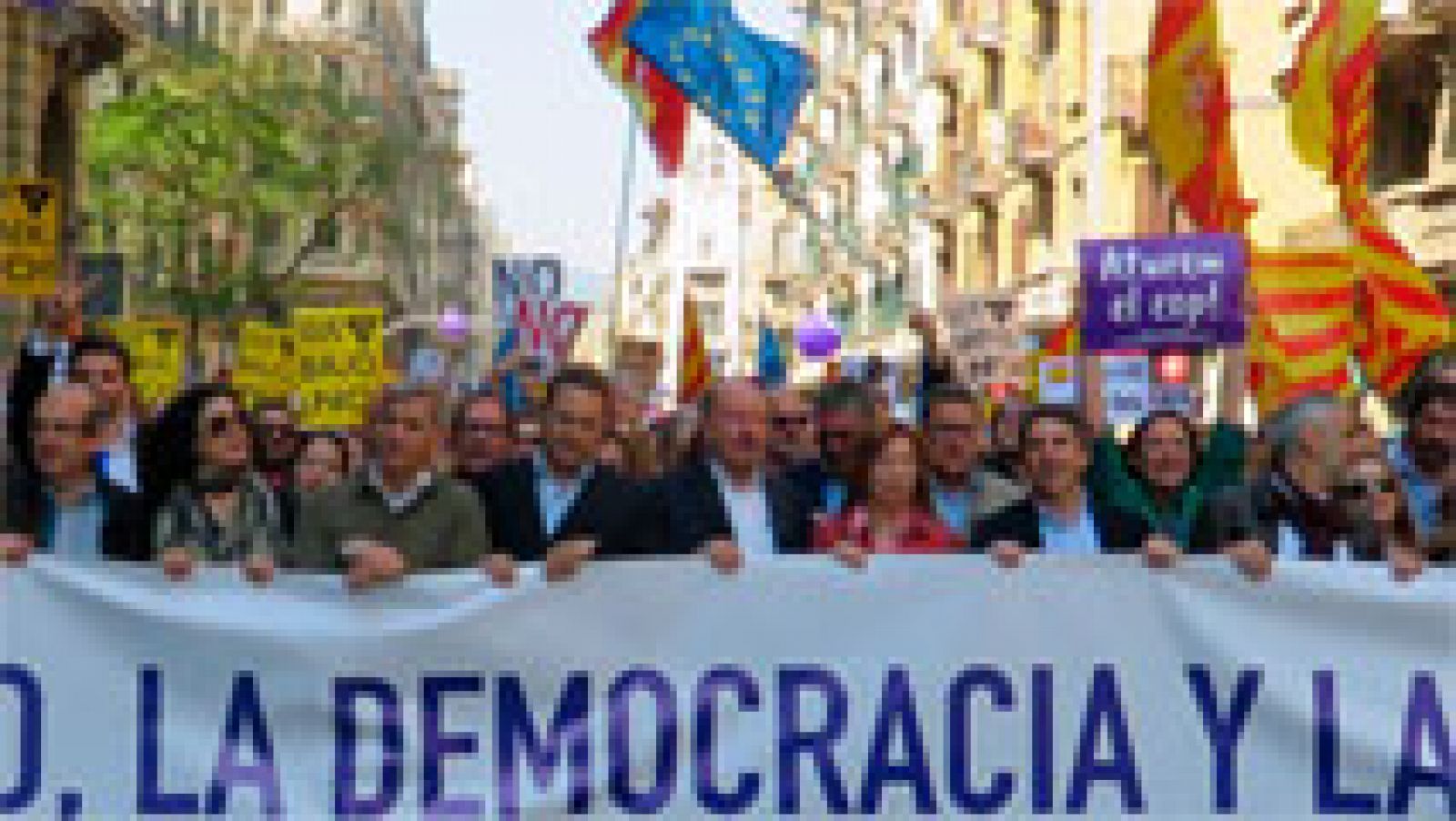 Telediario 1: Los responsables de la Sociedad Civil Catalana critican que Puigdemont no acuda al Senado ni al Congreso a defender su plan soberanista | RTVE Play