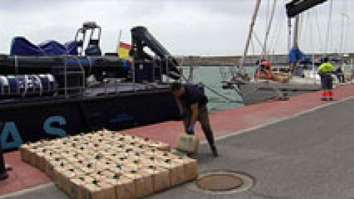 Incautado en el mar de Alborán uno de los mayores alijos de hachís de los últimos años