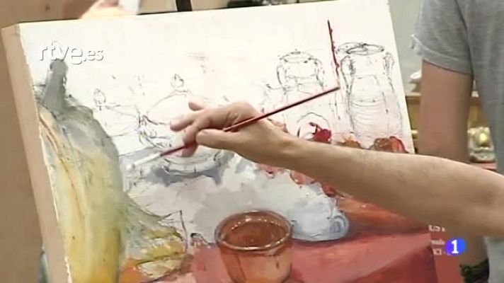  - El pintor Antonio López imparte un taller en Olula del Río, Almería