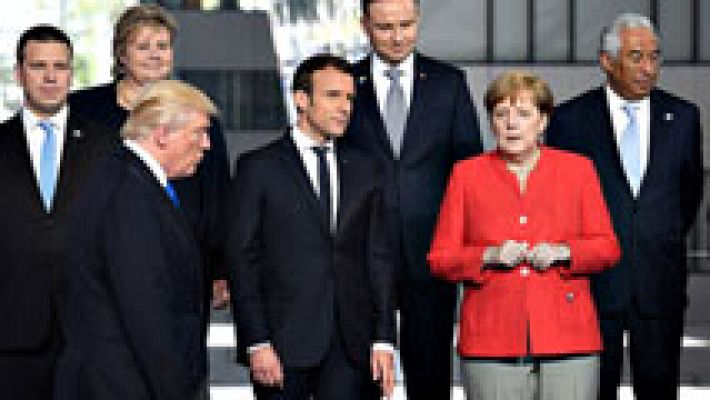 Telediario 1 - Trump arranca el compromiso de los socios de la OTAN para elevar su contribución económica