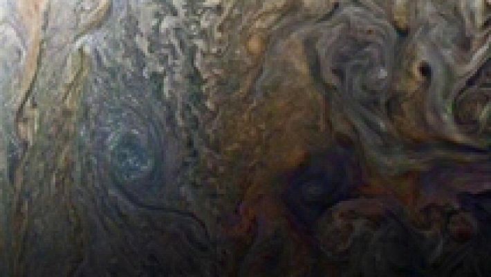 La 'cara oculta' de Júpiter está llena de tormentas gigantescas
