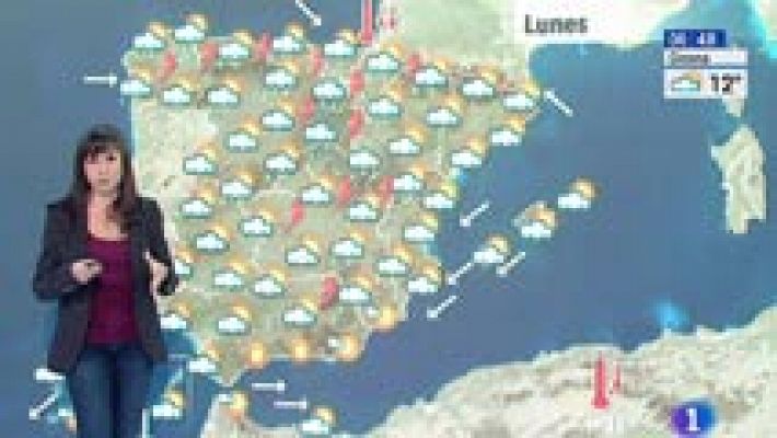 El tiempo - La semana arranca pasada por agua en la mitad norte peninsular