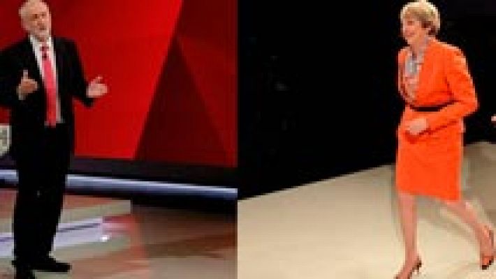 Telediario 1 - Theresa May y Jeremy Corbyn sobre el 'Brexit'