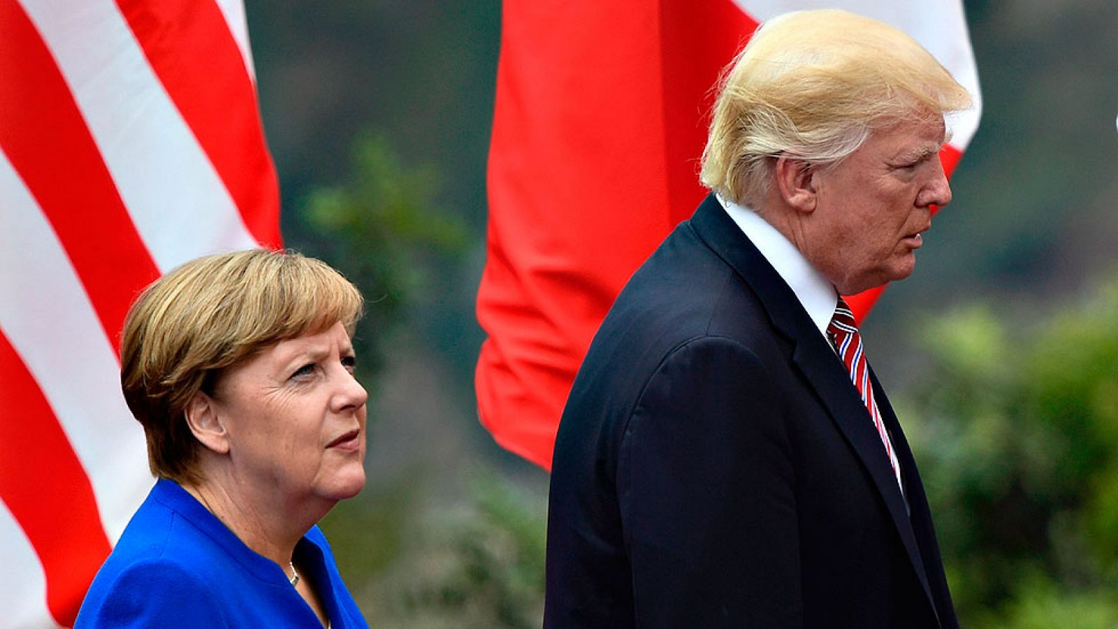 Cruce de reproches entre Trump y Merkel