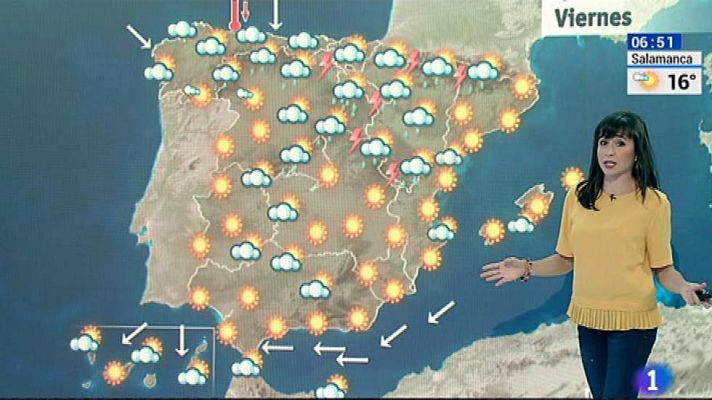 El tiempo - Chubascos y tormentas en muchos puntos de la península
