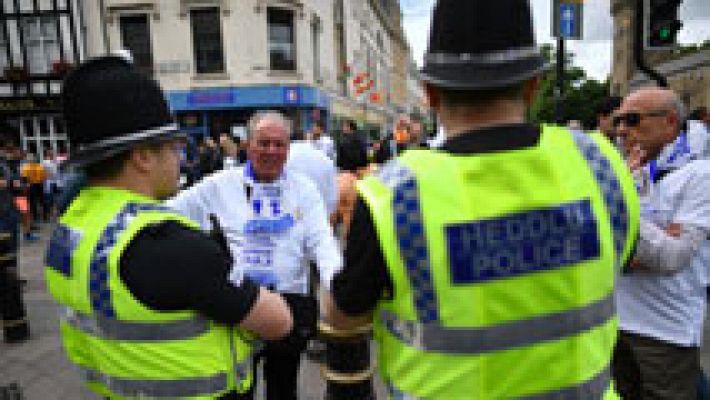 Telediario 1 - La seguridad en Cardiff se extrema por aire y tierra