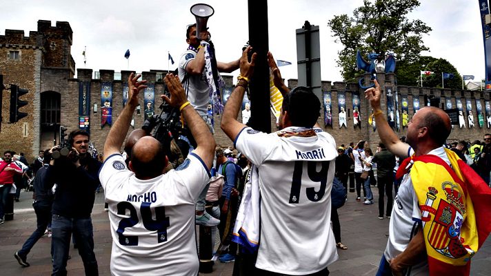 Telediario 1 - La marea merengue desembarca en Cardiff con motivo de la final de Champions