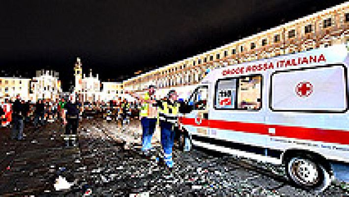 1.000 los heridos, 8 graves, tras una estampida en Turín