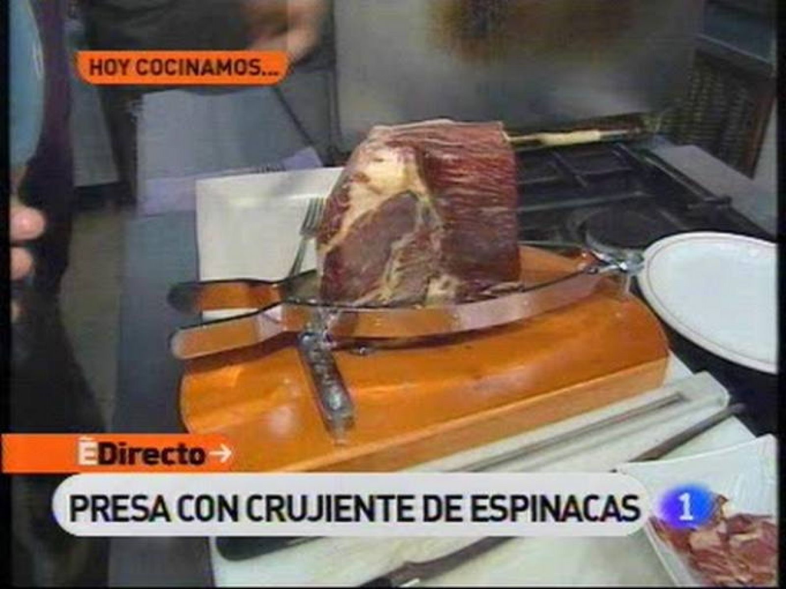 España Directo - Cerdo ibérico con crujientes de espinacas y jamón - RTVE Cocina | Ver