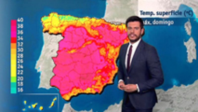 Las temperaturas serán hoy muy altas en el interior peninsular, con posibles lluvias en Galicia