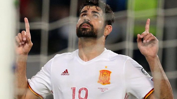 Macedonia 0-2 España. Costa