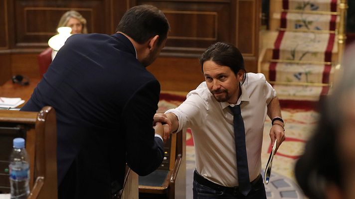 Telediario 1 - Ábalos pone en duda el propósito de la moción y reprocha a Iglesias su "interés partidista"