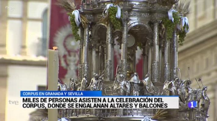 Sevilla y Granada procesionan a la Custodia en el día del Corpus